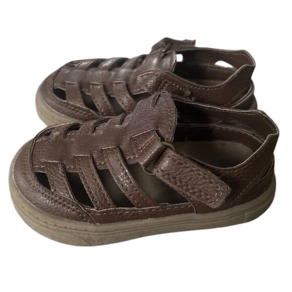 Carters Toddler Boy Size 5 Brown Closed Toe Sandals, Summer - Picture 4 of 7